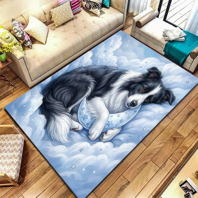 Blue cloud sleep animalPattern Square Carpet,Area Rug,Carpet Rug for Living Room Bedroom Sofa Playroom Decor,Non-slip Floor Mat,Holiday Birthday Gifts