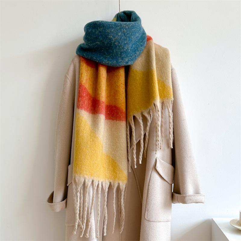 New  Cashmere Scarf Shawl Thicked  Warm Blanket Long Tassels Soft Shawls Neck Wraps Pashmina Scarves Ladies' Luxury Scarf