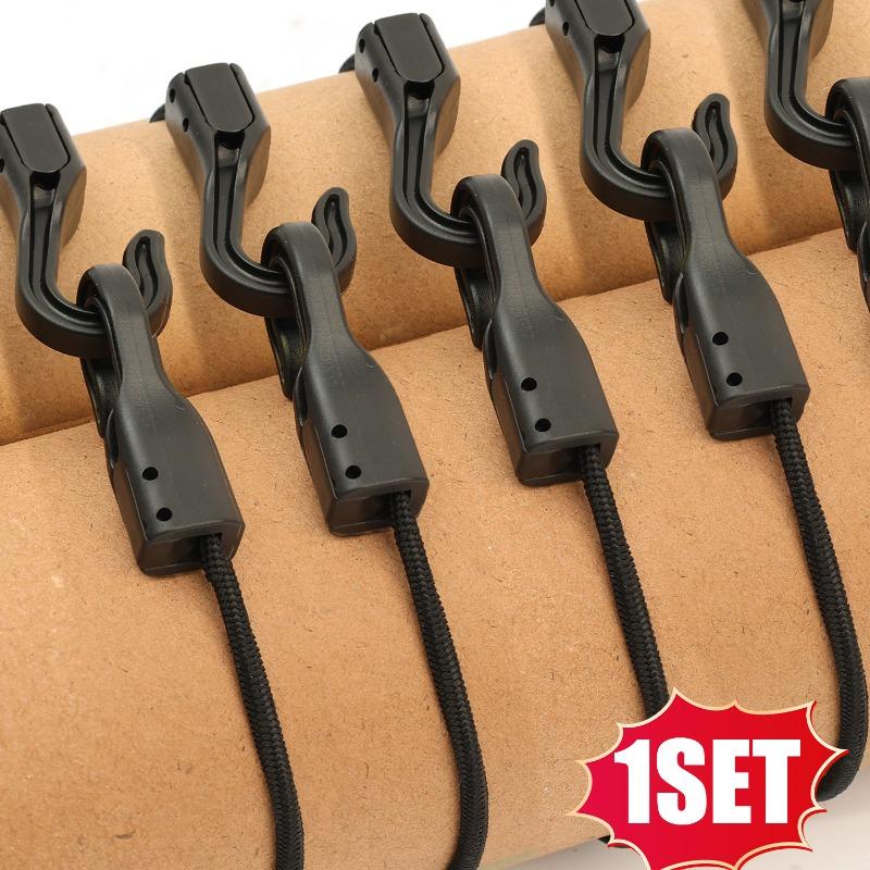 32cm Cycling Luggage Binding Ropes Camping Accessories Strechable Bungee Cord Elastic Rubber Rope 20-1pcs with Hook Versatile