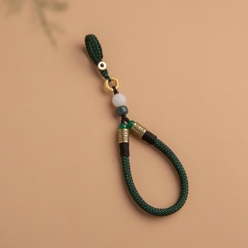 Sturdy Anti-Drop Bodhi Lotus Phone Lanyard with Finger Ring & USB Flash Drive Pendant - Universal for Men & Women