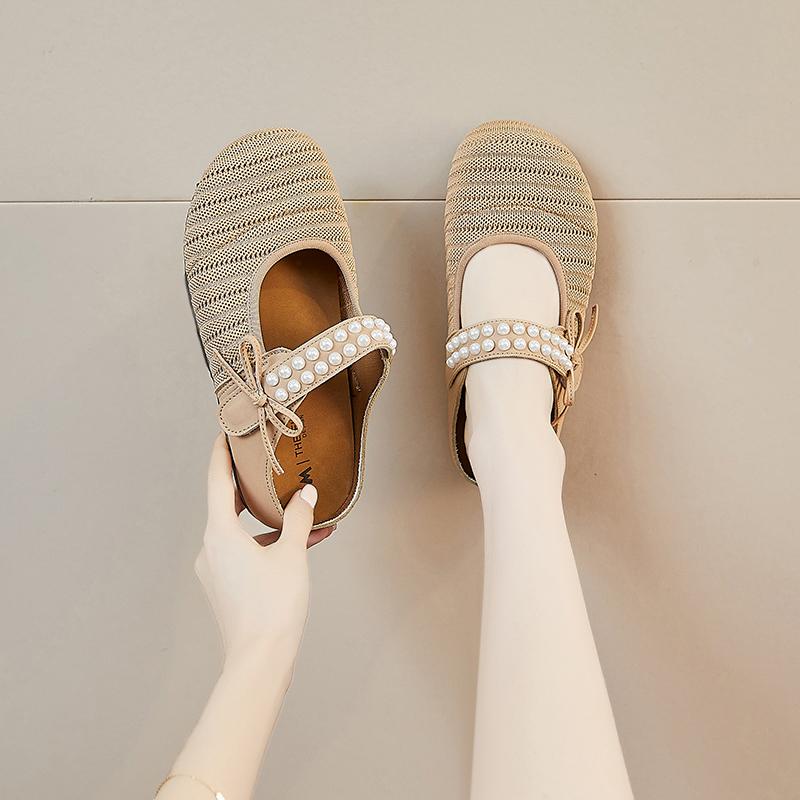 Fashion 2025 New Fashionable Breathable Thick Bottom Slip-On Sandals Mesh Upper Summer Head Cover Slippers Comfortable Sole