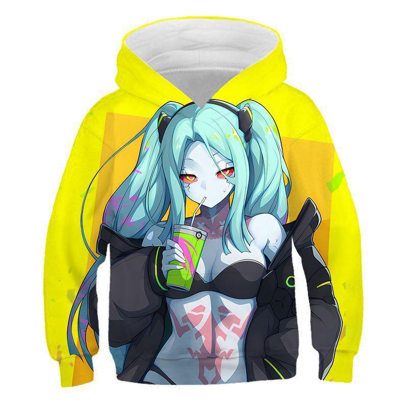 Cyberpunk Cyberpunk, Edge Walker Children's Hooded Sweater 3D Digital Printing Children's Jacket Men