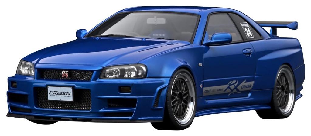 ignition model TRUST GReddy 34RX Blue Metallic finished product 1/18