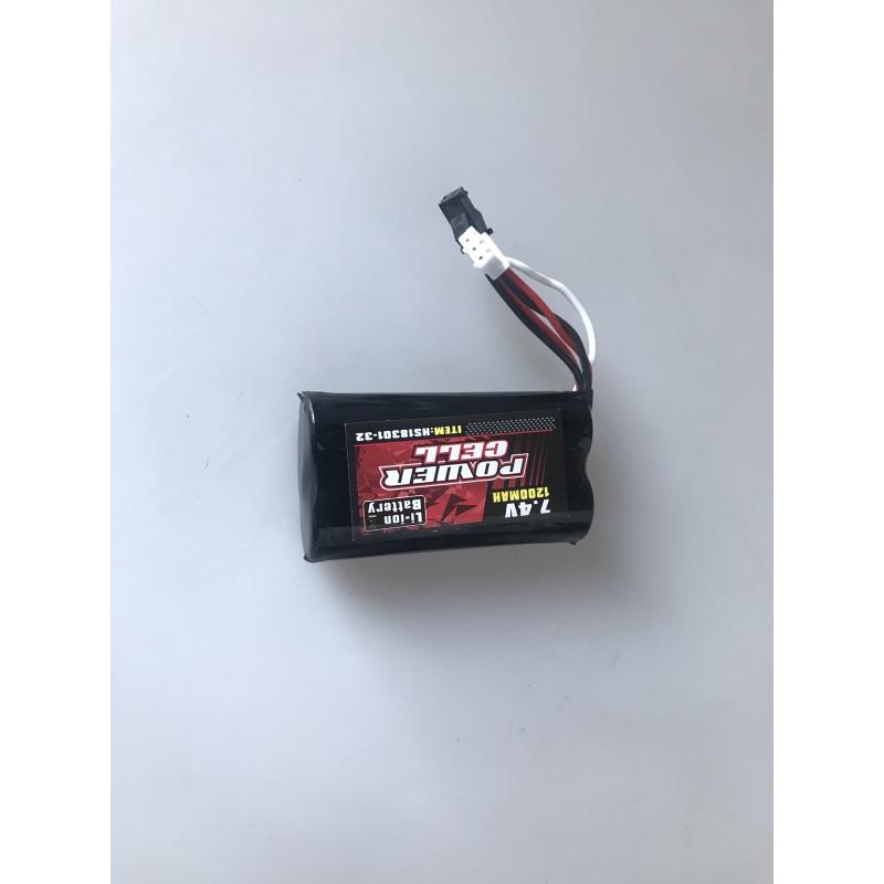 HS 18650 7.4V 1200mAh 25C 2S Li-ion Battery Anti-Reverse Plug for 18301/18302 18311/18312 Rc Car
