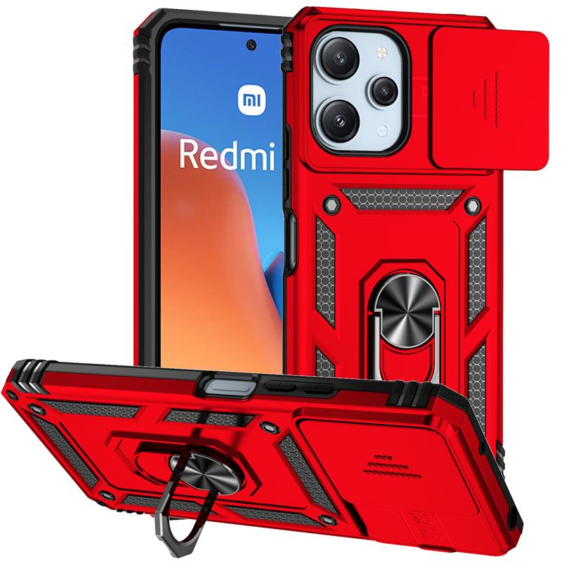 Full Cover For Xiaomi Redmi 12 5G Case For Redmi 12 5G Push Window Magnetic Phone Holder Back Case For Redmi 12 5G Case 6.79inch