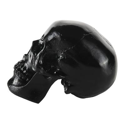 Hand Made Resin Craft Black Skull Statues Anatomical Skull Model Creative Skull Figurines Ornaments for Home Office Decor