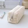 1 Piece Simplicity Student Pencil Pouch For Boy Girl  Aesthetic Solid Color Series Pencil Case Makeup Bag School Supplies