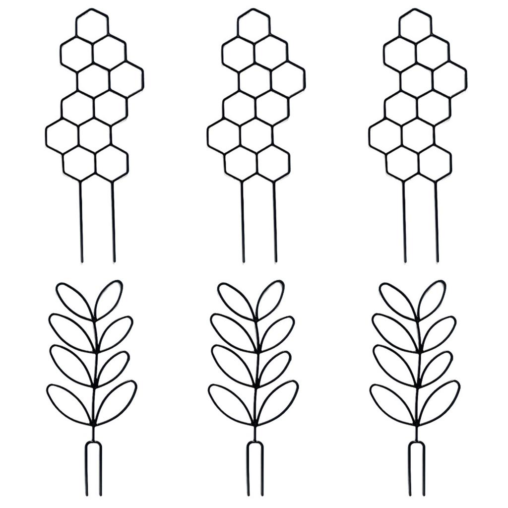 6Pcs Trellis for Potted Plant Garden Trellis for Climbing Plant Stackable Plant Trellis Indoor Plastic Potted Plant