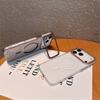 Camera Stand Bracket Magnetic Transparent Case for iPhone 17 Air 16 15 14 Pro Max Wireless Charging for Magsafe Acrylic Cover