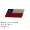 Premium Chile Chilean National Flag for Laptop Wall Car Engine Hood Fender Trunk Tail Rear Decal Emblem Badge Sticker