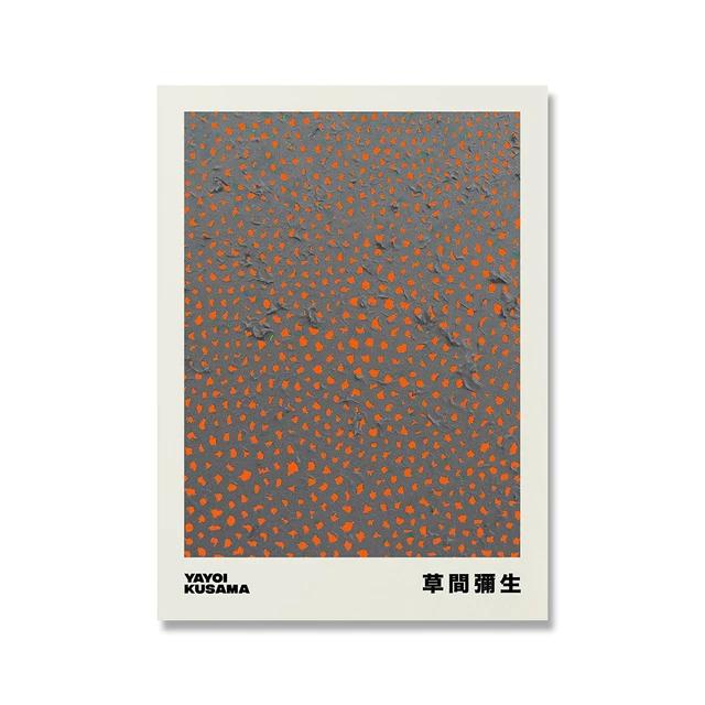 Abstract Yayoi Kusama Pumpkin Canvas Paintings Nordic Posters and Print Wall Art Picture for Living Room Wall Decoration Cuadros