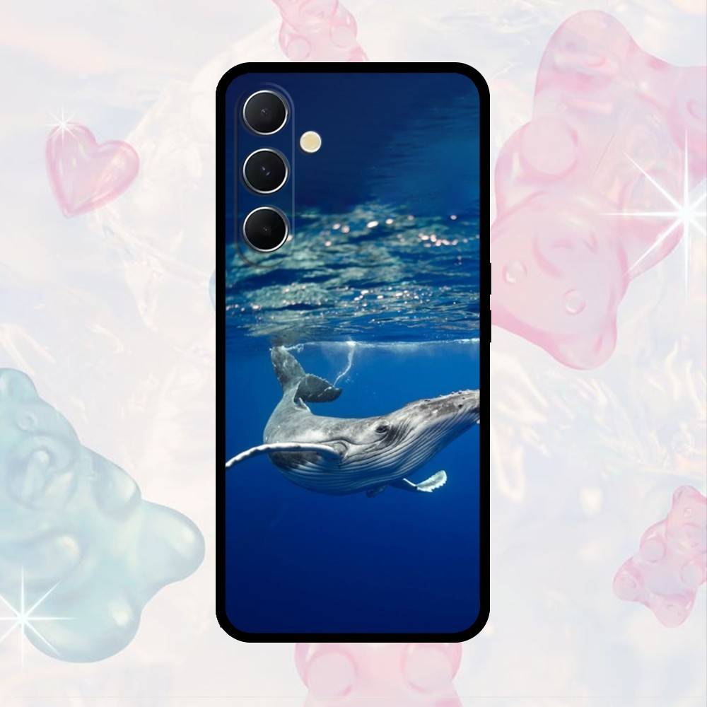 AAA Whale  Phone Case For Samsung S25,S24,S21,S22,S23,S30,Ultra,S20,Plus,Fe,Note,10,9,5G Black Cover