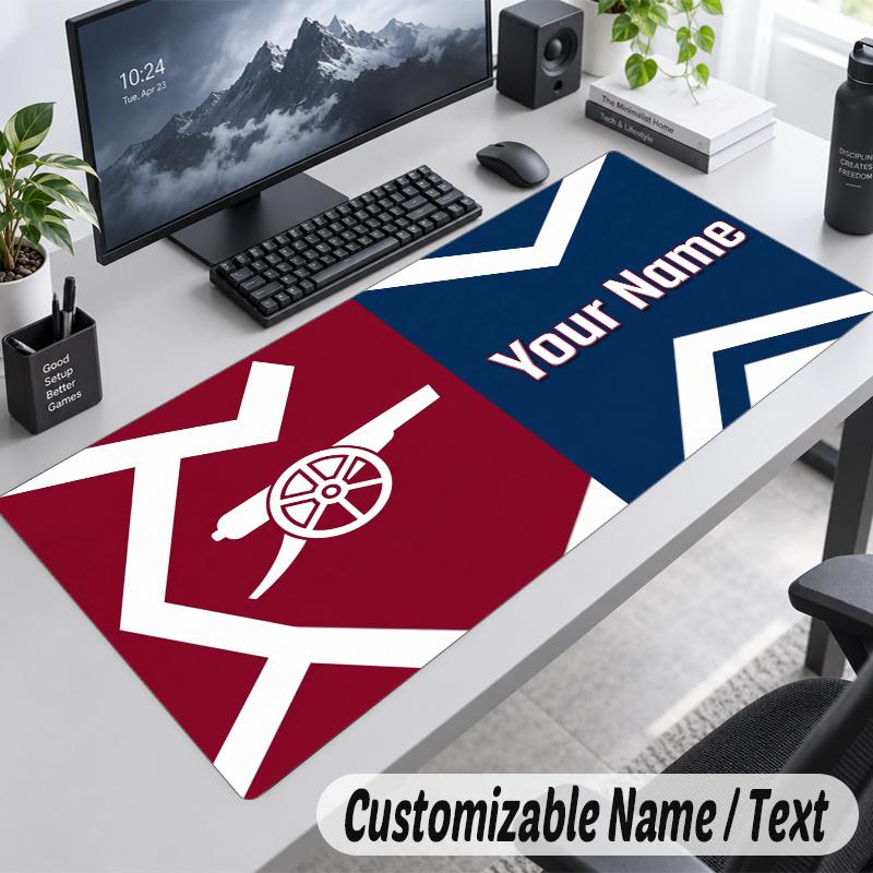 Arsenal Personalized Large Mouse Pad Custom Name Text Extended Desk Mat Gaming Mousepad