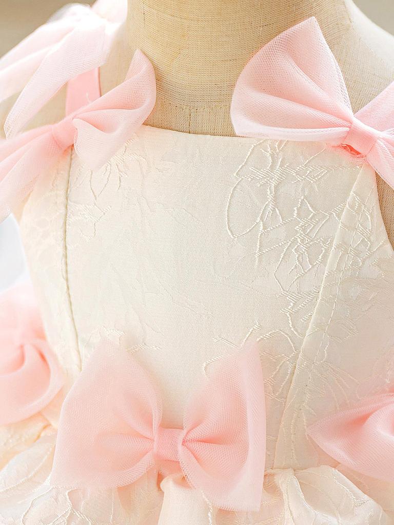 Elegant Princess Dress: Fluffy Soft Gauze Bow Skirt for Girls' Birthdays