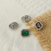 2Pcs Square Diamond Buttons Alloy Coloured  Hand-Sewn Buttons Spot Wholesale Diy Coat High-Grade Button Decorat