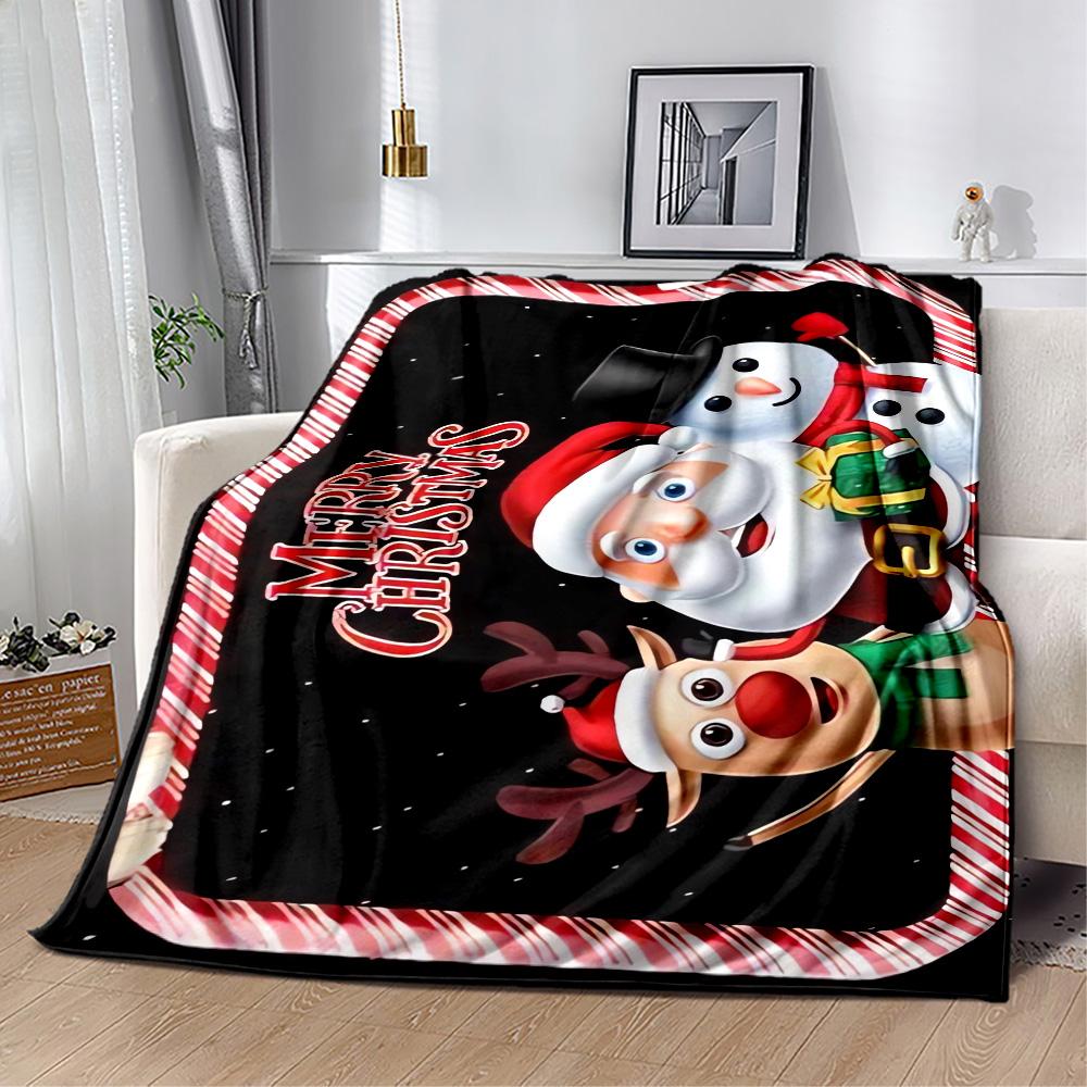 Christmas 350 Blanket Ultra-Soft Great for Bed Office Chair Seaside for All Occasions Digital Print Birthday Christmas Gift Blanket