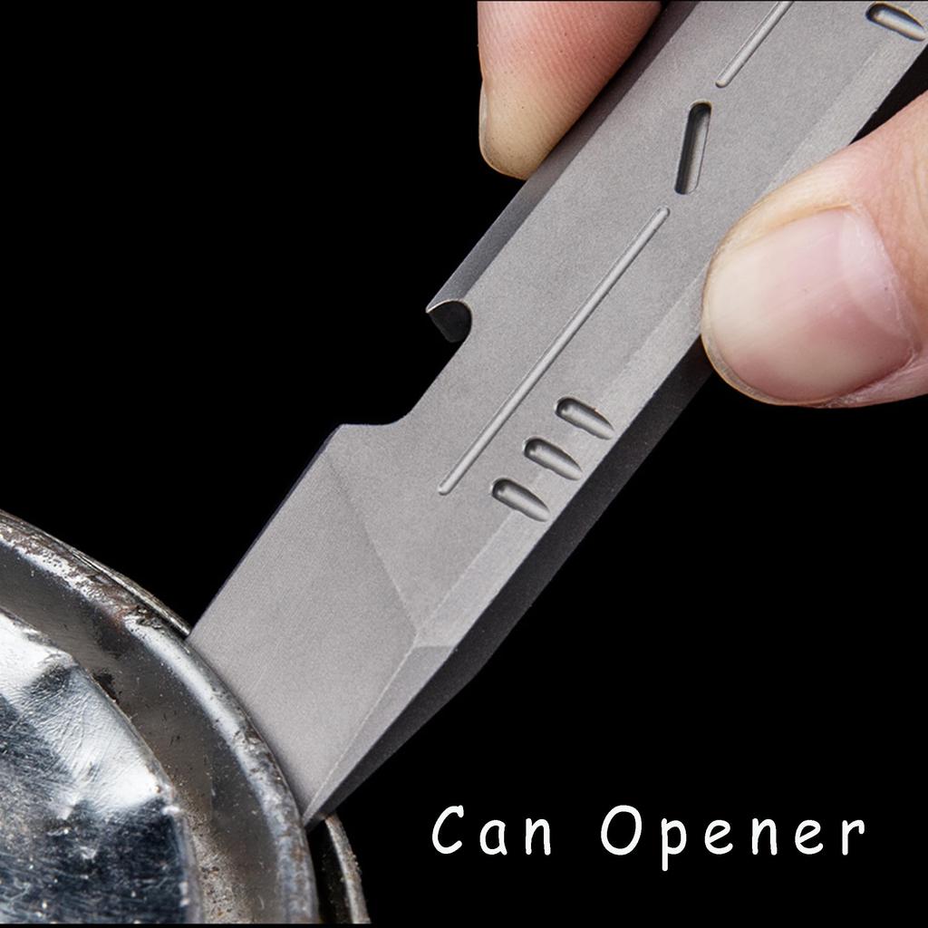 Titanium Alloy EDC Clover Multifunctional EDC Portable Outdoor Emergency Tool Multi-Pry Bar, Tool, Screwdriver, Clover,