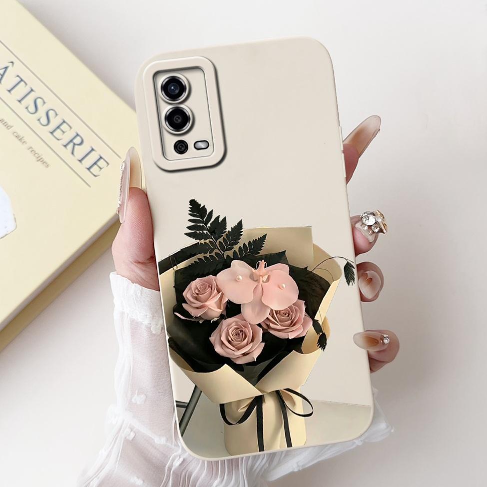 For Oppo A55 4G Case CPH2325 Silicone Cute Cat Fashion Butterfly Flowers Love Painted Cover For Oppo A55 4G Phone Case