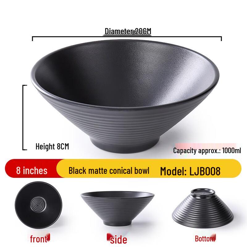 Japanese Style Commercial Melamine Noodle & Soup Bowl