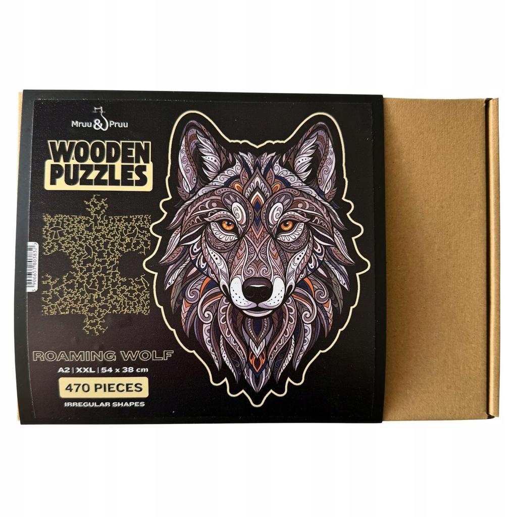 Wooden Puzzle Wandering Wolf XXL | Puzzle Gift For Adults 470