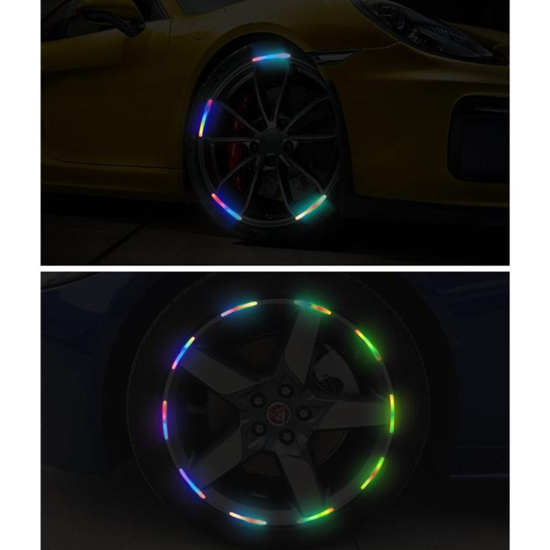 20pcs Adhesive Reflectors Sticker Door Handle Safety Warn Sticker Waterproofed for Road Marking