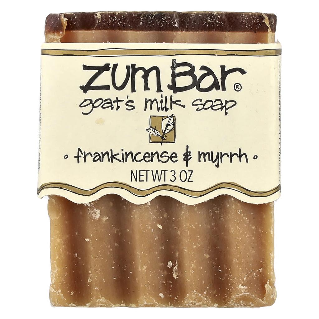 ZUM Ba, Goat Milk Soap, Frankincense & Myrrh, 3Oz Bar