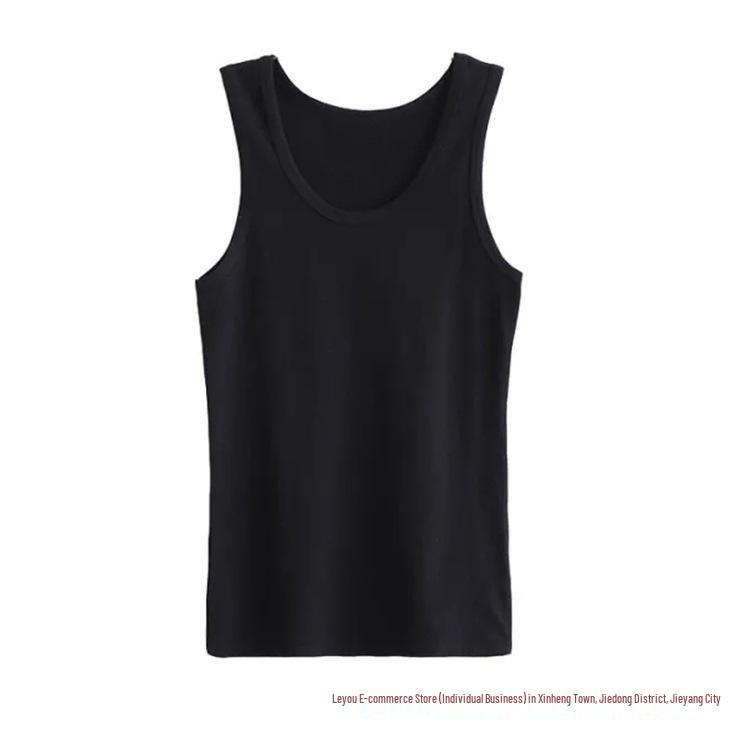 Men's Trendy Summer Sports Vest - Slim Fit, Breathable Black T-shirt for Fitness & Hurdling