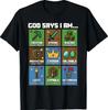 God Says I Am Bible Verses Pixel Art Christian Gamer Boys T-Shirt