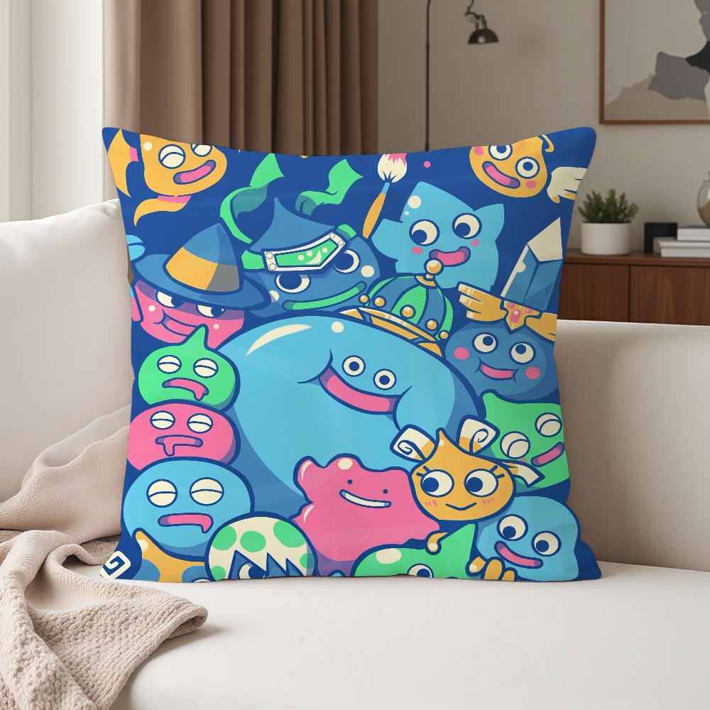 

Cartoon Slime Ddragon Quest Children Pillow Case Suitable For Bedrooms Living Rooms Cars Home Decoration 30cmx30cm