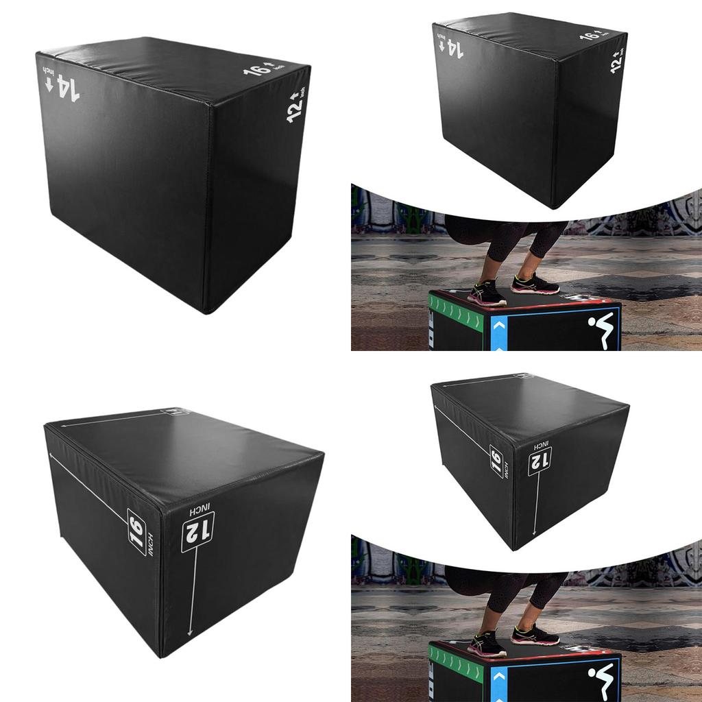 3-in-1 Plyometric Jumping Box High Density Plyo Box for fitness exercises in