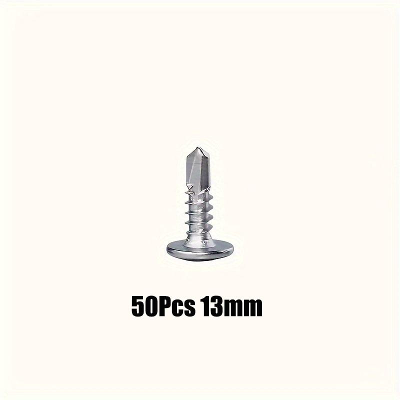 

50/100pcs Carbon Steel Cross Round Head With Pad Self Drilling Self Tapping Screw With Pad For Warsaw Drill Tail Dovetail Screw