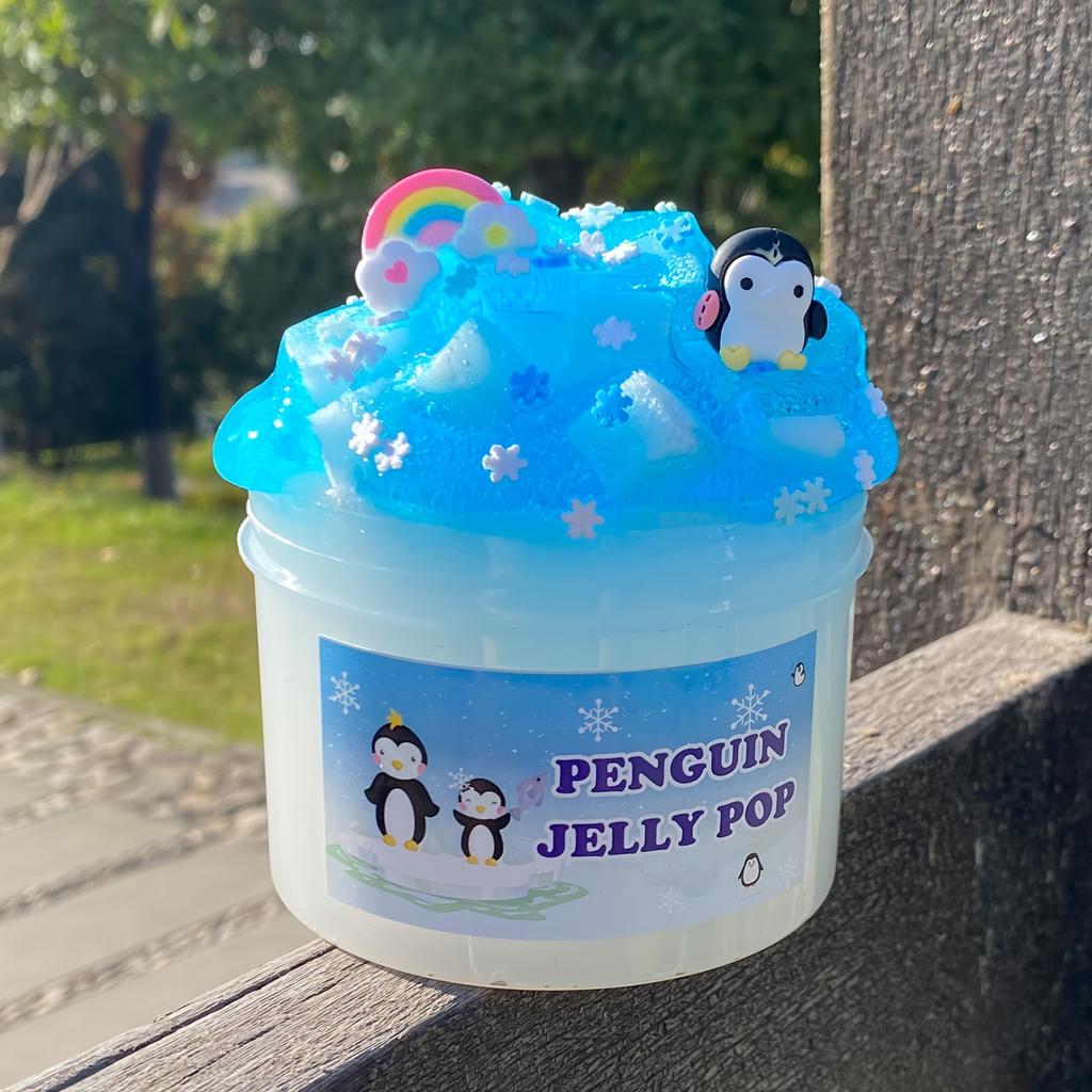 1 Set of 270ml Penguin Slime Crystal Mud Set, Decompression Toy DIY Decoration, Sealed Storage, Difficult To Dry and Crack