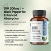Diindolylmethane (Dim) Supplement, With Black Pepper Fruit Extract, 120 Capsules Per Bottle