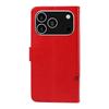 For iPhone 17 Pro PU Leather Cases Flower Pattern Wallet Stand Phone Cover with Strap