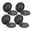 4Pcs Lens Rear Cover Body Front Cover Set for Sony A Mount Lens Camera Body Black