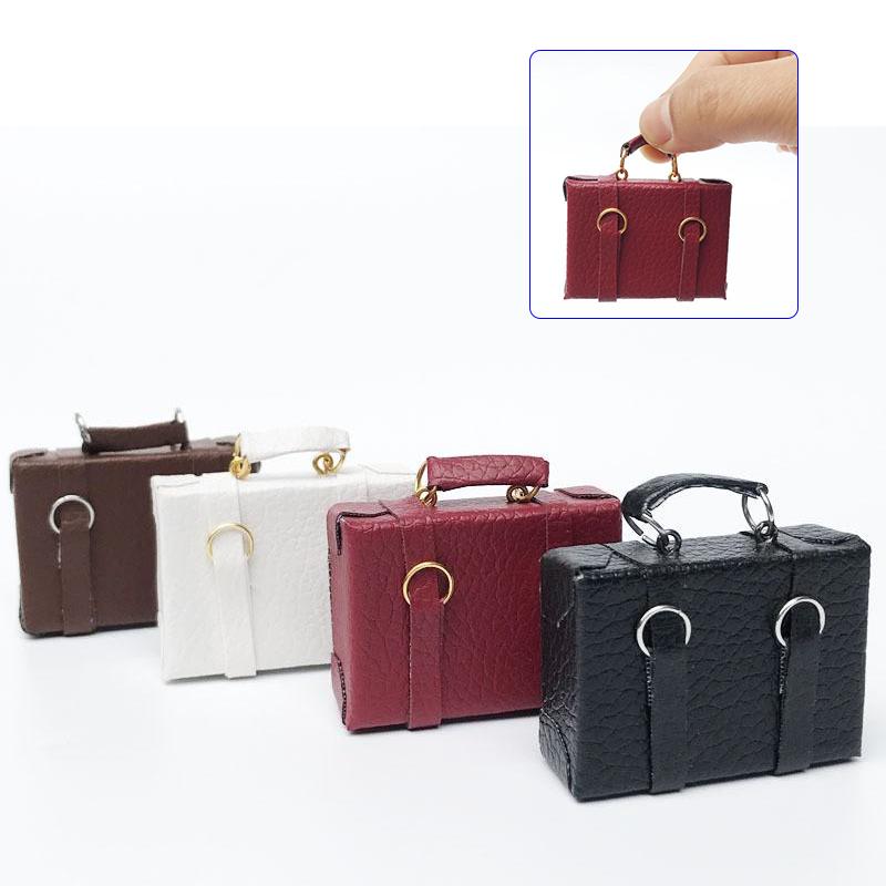 1 Stück 1:12 Maßstab Miniatur Puppenhaus Retro Lederbox Aktentasche Koffer Modell Spielzeug Dekoration Für Puppenhaus Zubehör