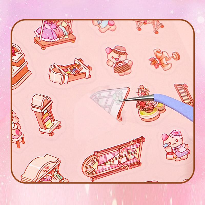 25 Scenes in 1Box Landscape Sticker Collection Box Cartoon Scene DIY Toy Game Festival Birthday Present Gift for Kid Girl Child