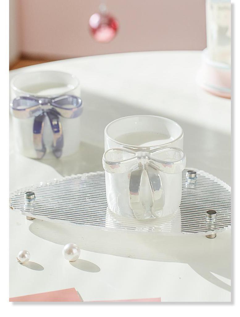 Elegant Bow Ceramic Mug - Luxury Gift for Friends and Office