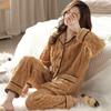 Sleepwear Women's Winter Coral Velvet Thickened Plush Women's Autumn and Winter Flannel Warm Women's Winter Oversized Home Clothing