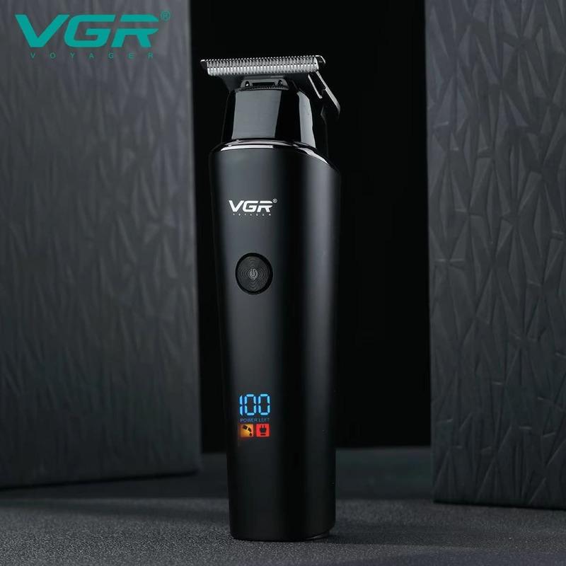 VGR Hair Trimmer 0mm Hair Clipper LED Display Hair Cutting Machine Professional Electric Rechargeable 0mm Trimmer for Men V-937