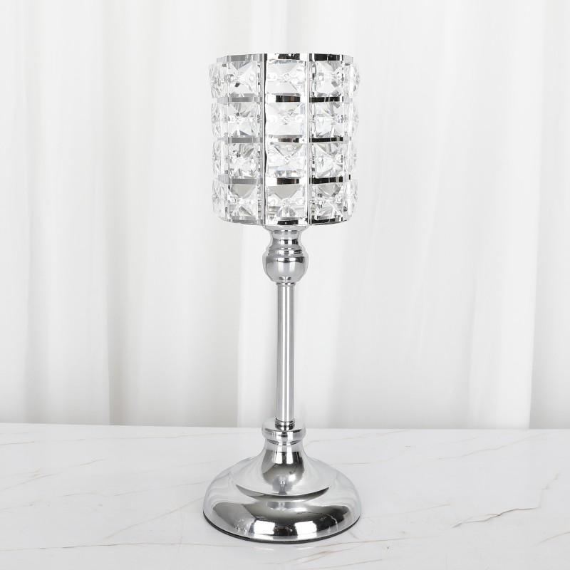 Elegant Gold/ Metal Candle Holder With Crystal Accents Wedding Dinner Party Home Decor