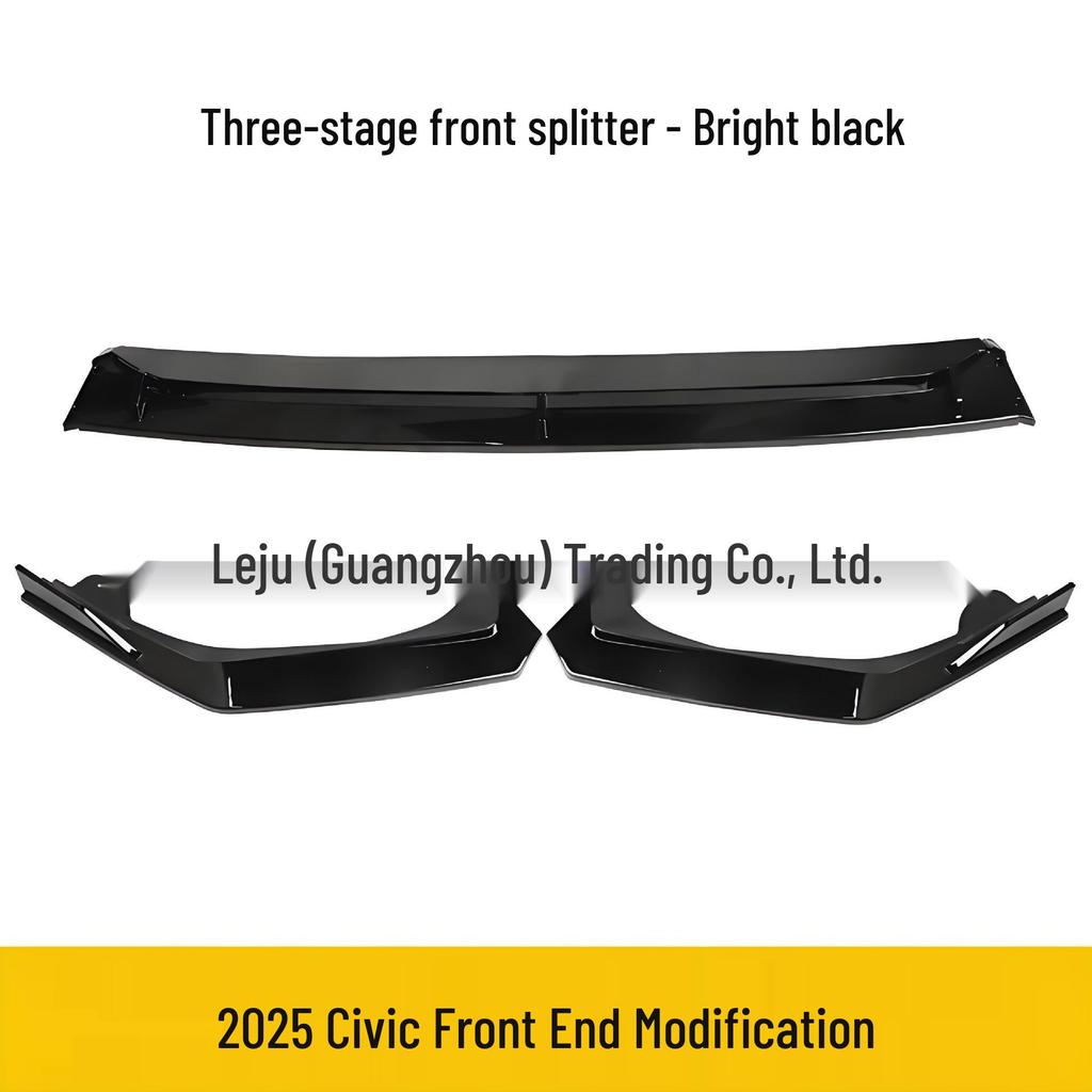 2025 Civic 11.5th Gen Front Lip Body Kit: Three-Section Front Bumper Modification