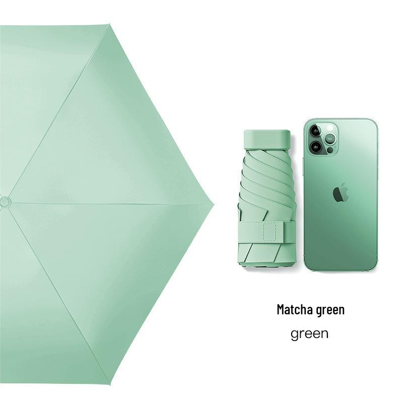 Jinsha Six-Fold Ultra-Light Mini Sunshade Umbrella with UV Protection for Women