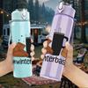 1PC Winter Basics Coffee Mug 750ml Color Plastic Sports Water Bottle Leakproof Flip Straw Lid Suitable for Sports Office Home Use