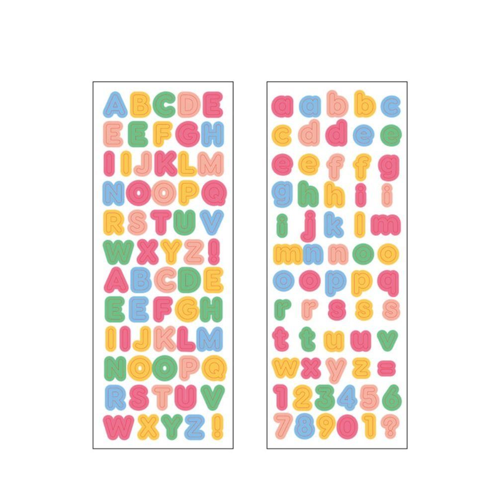 

2 листа Kawaii английских букв наклейки Декоративное творчество Детские наклейки Игрушки Альбом style 2