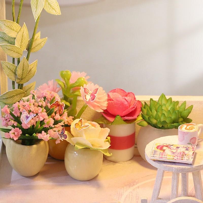 DIY Miniature House Wooden Mini Doll House Duplex Apartment 3D Puzzle Assembly Building Toy Decoration With Furniture Dollhouse