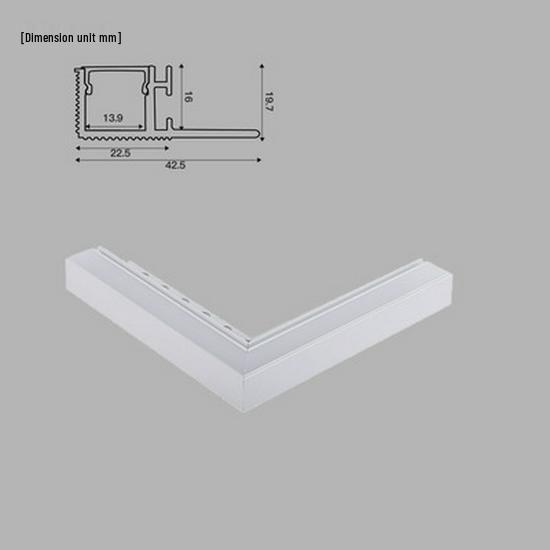 Beveled Linear Ambient Light: 45° Cove Ceiling Strip with Reflective Trough