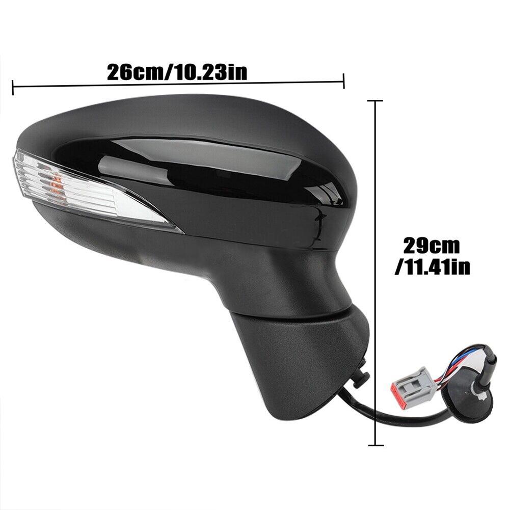Kolip Wing Mirror For Car, Right Driver Side Electric Door Rearview Mirror With Turn Light Heat Dissipation Function Compatible For MK7 2008-2012