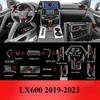 For Lexus LX LX570 LX600 2016- TPU Transparent Film Interior Sticker Center Console Gear Navigator Door Panel Car Accessory