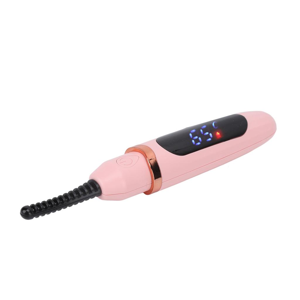 Beheizte Wimpernzange Langanhaltendes Lockenwerkzeug USB Wiederaufladbar 3 Temperatur Einstellbar LED Digitalanzeige für Frauen
